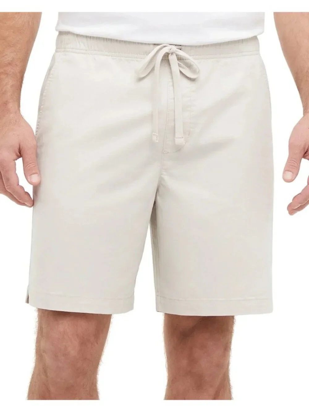 NWT Banana Republic Men's L Pull-On Shorts Tan 98% Cotton
